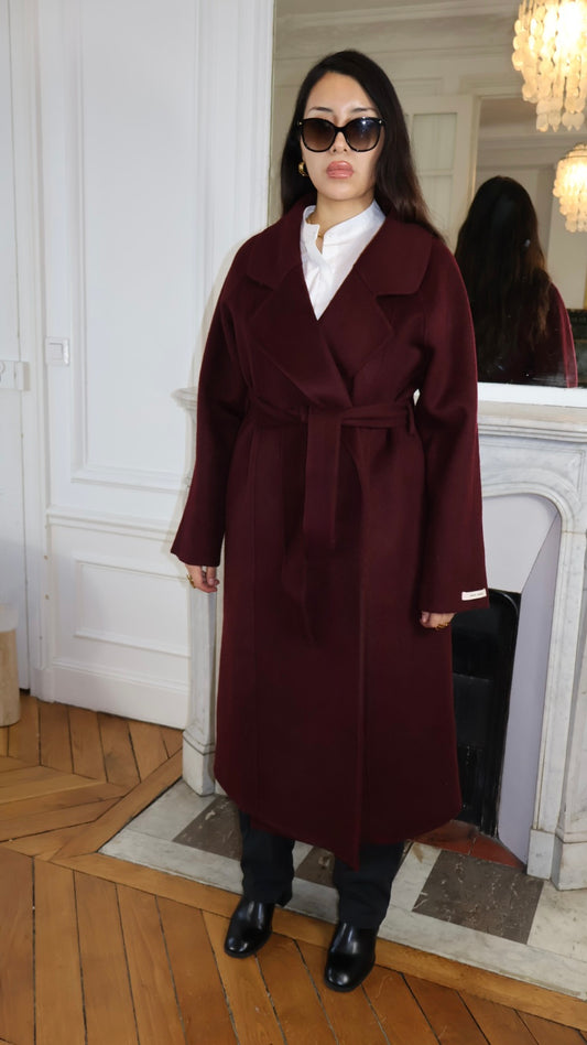 MANTEAU LAINE BERGUNDY YARA PREMIUM