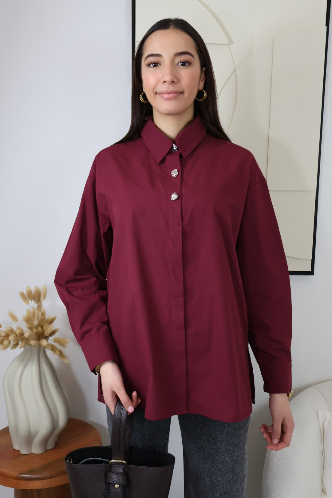 CHEMISE BERGUNDY CAMILLE