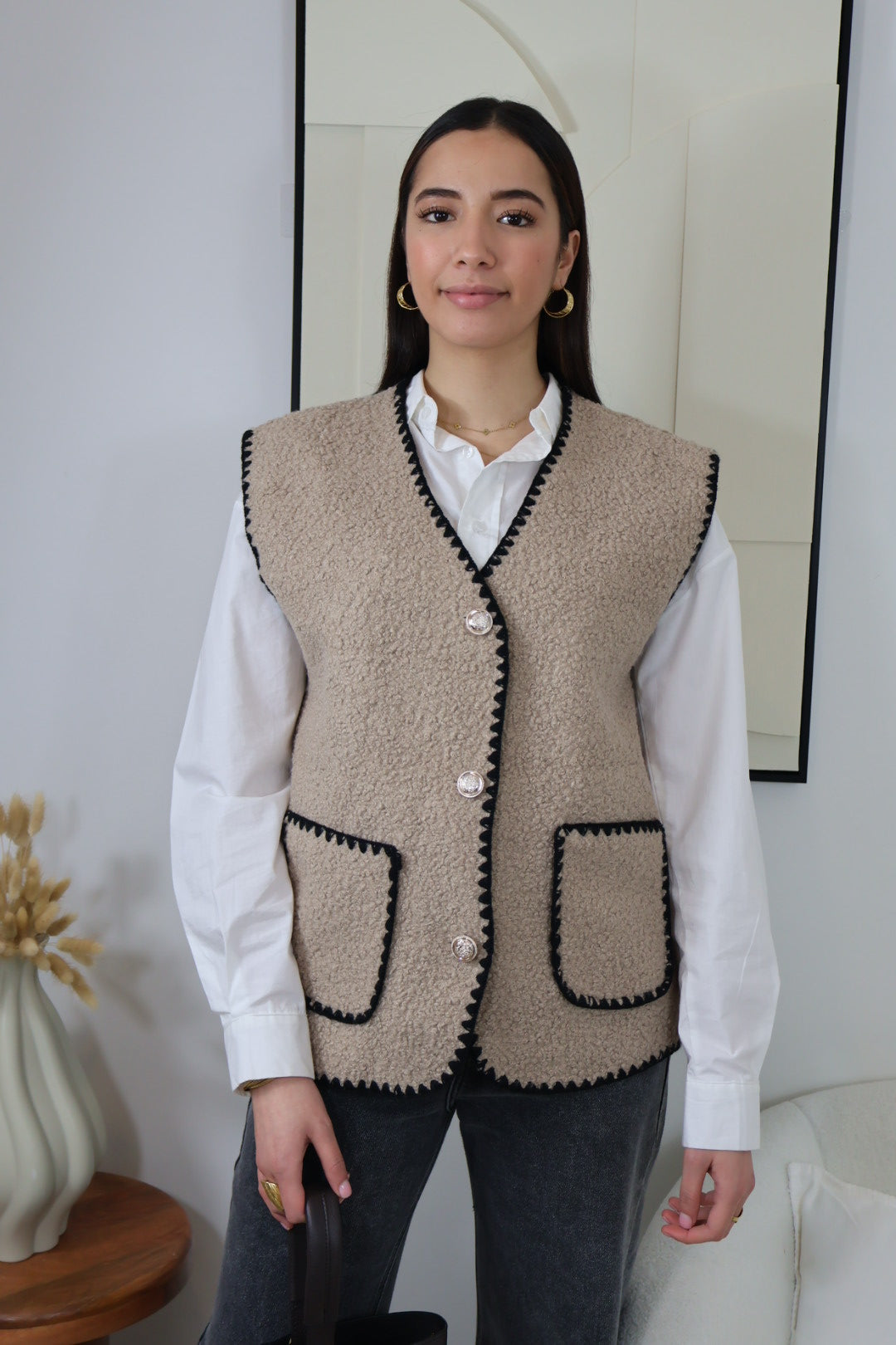 MARIA TAUPE VEST