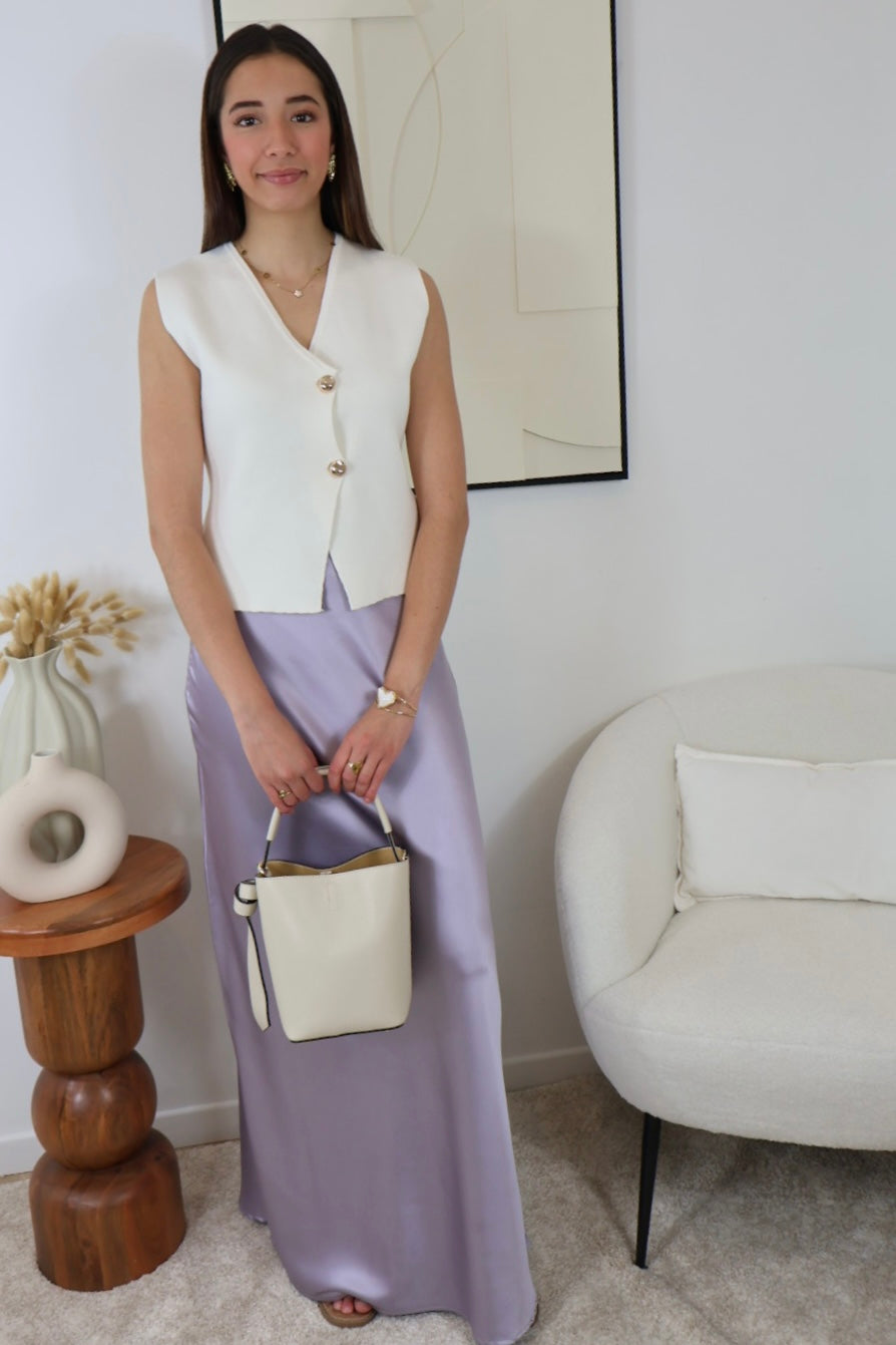 JUPE EXTRA LONGUE ALMA LILAS
