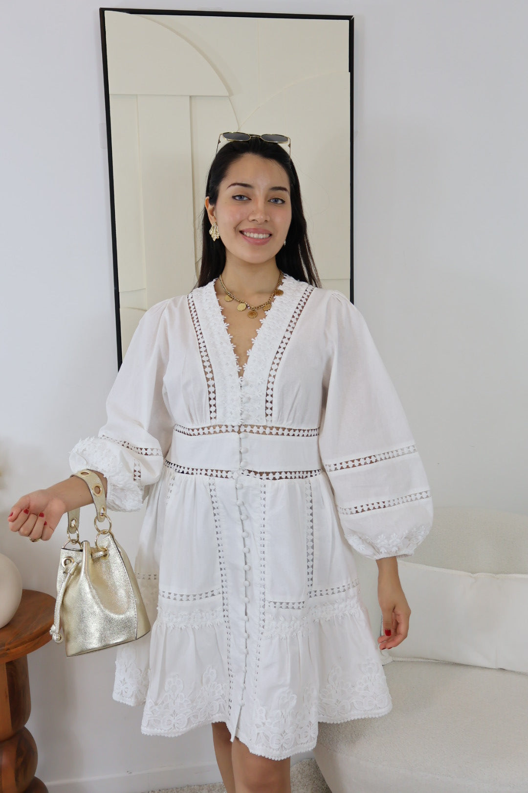 ROBE NINA COURTE BLANCHE