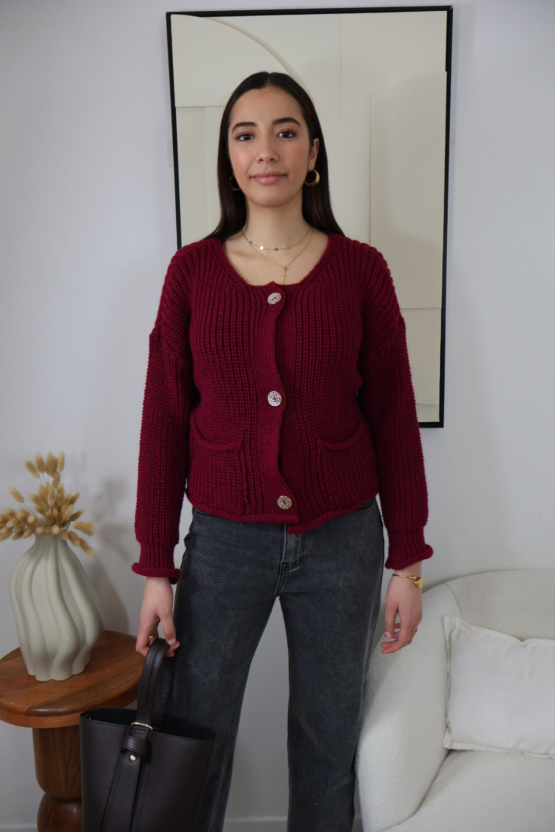 GILET BORDEAUX SIMONA