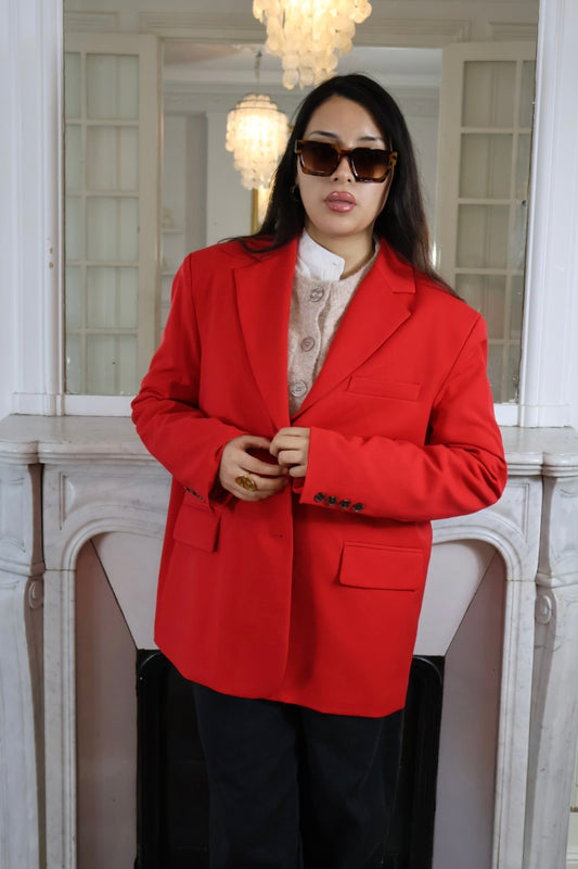 BLAZER OVERSIZE ROUGE