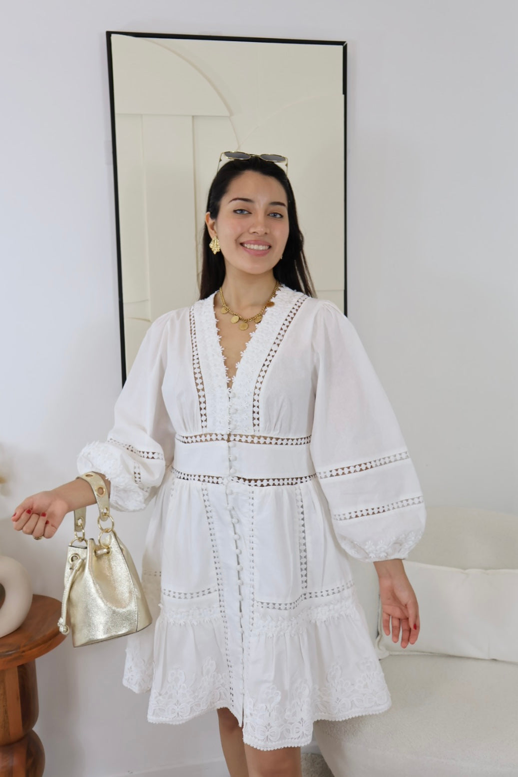 ROBE NINA COURTE BLANCHE