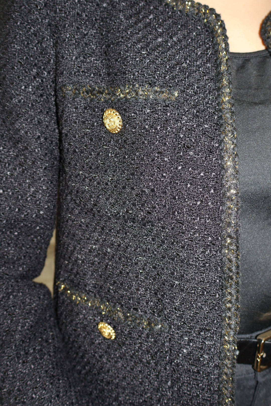 VESTE TWEED NOIR