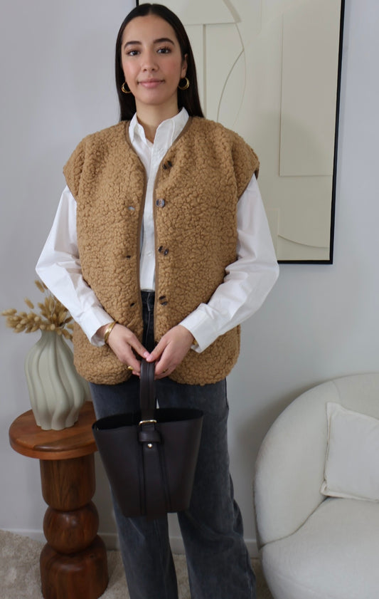 GILET CAMEL ANDREA