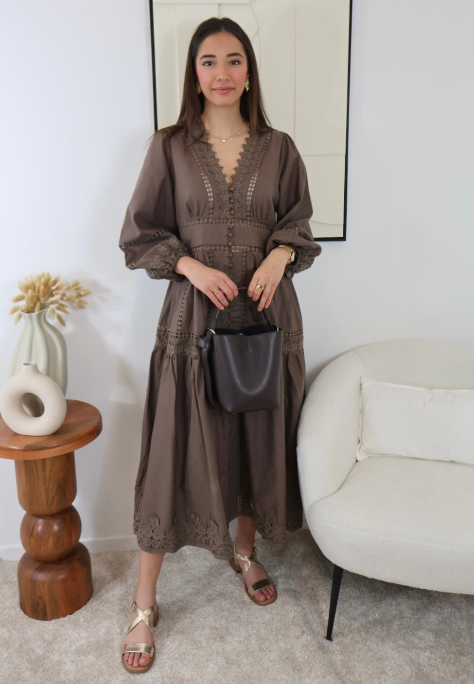 ROBE NINA MARRON
