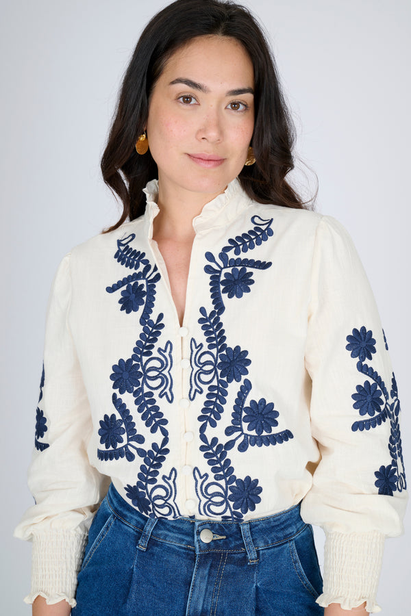 CELINE ECRU BLOUSE