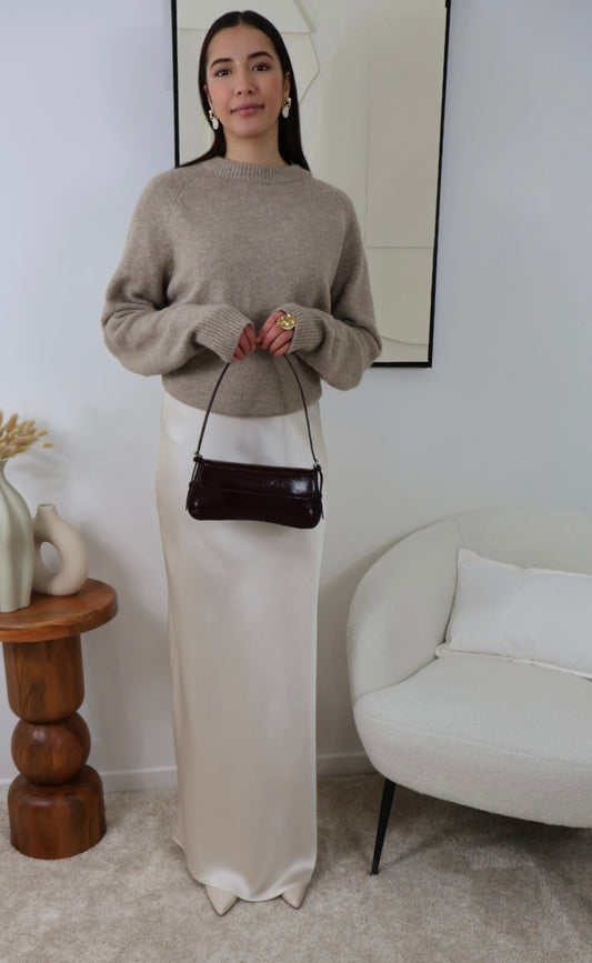 JUPE EXTRA LONGUE ECRUE ALMA