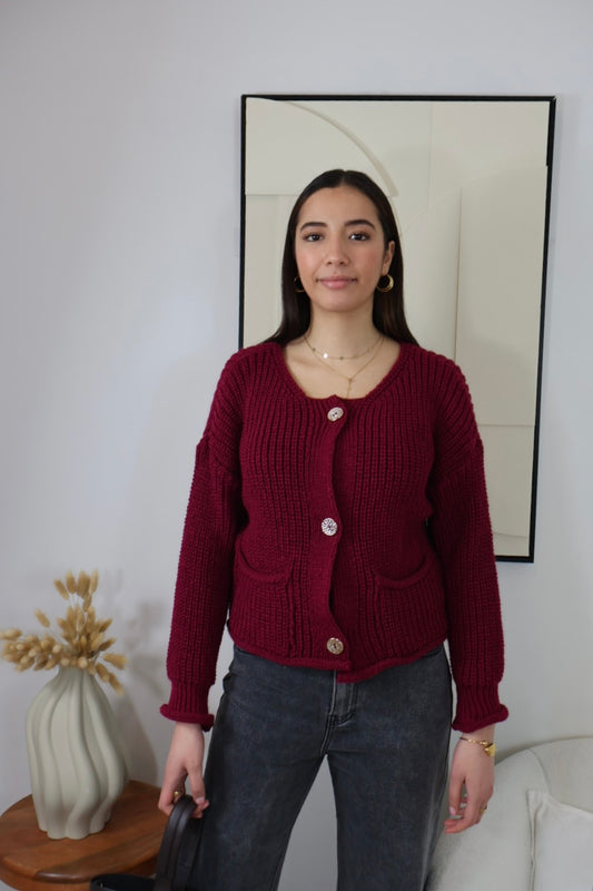 GILET BORDEAUX SIMONA