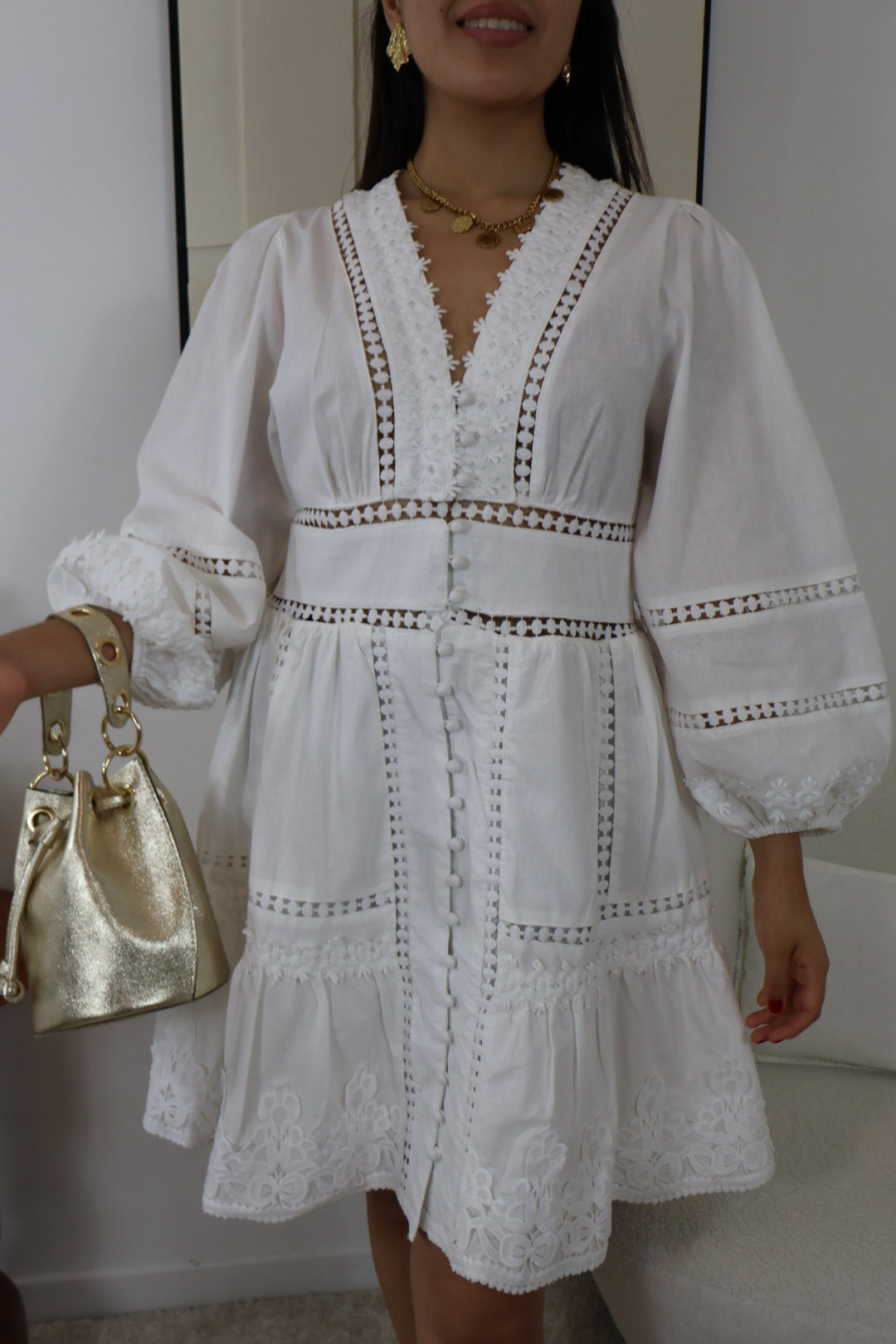 ROBE NINA COURTE BLANCHE