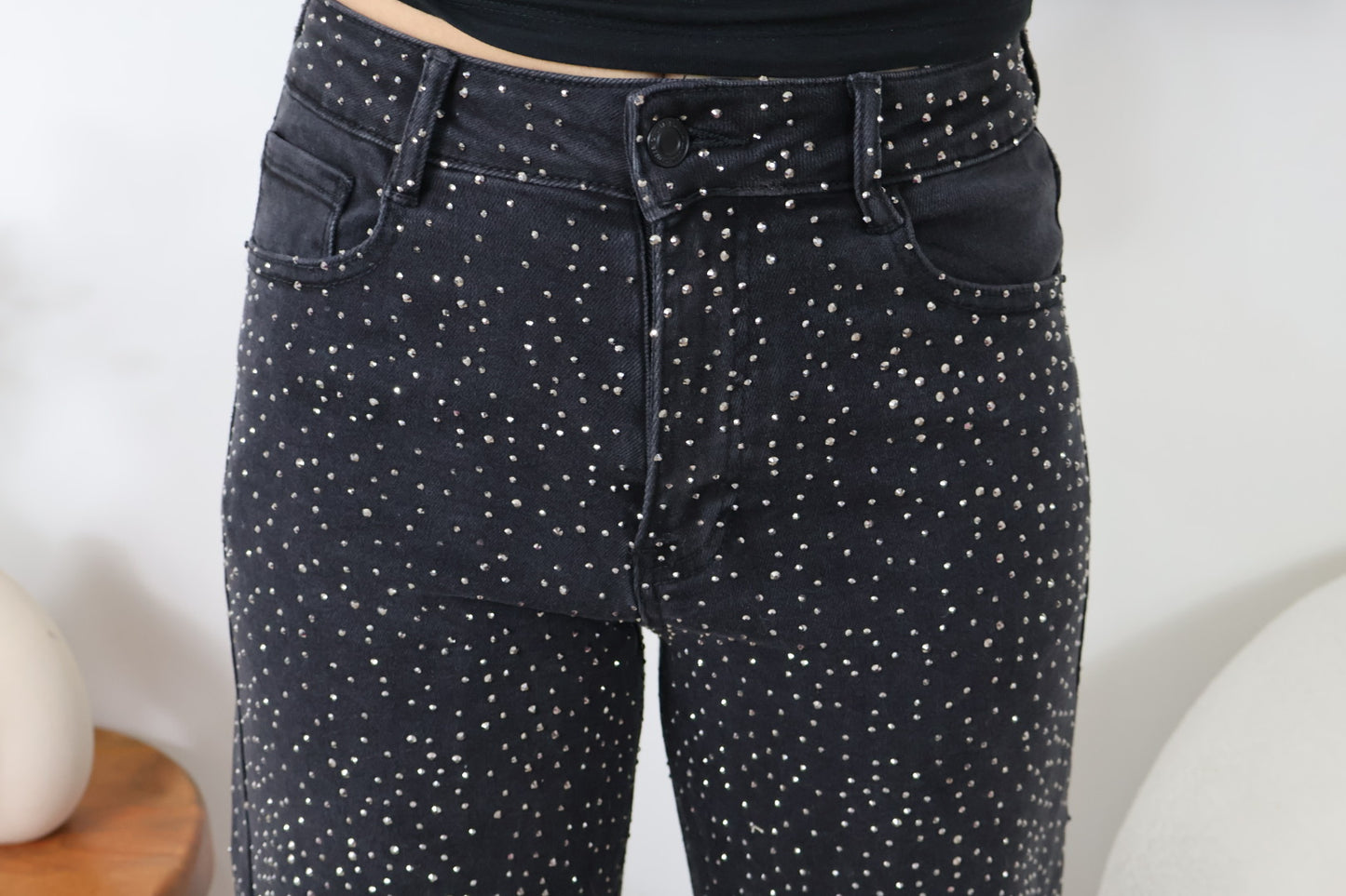 JEAN WIDE LEG STRASS