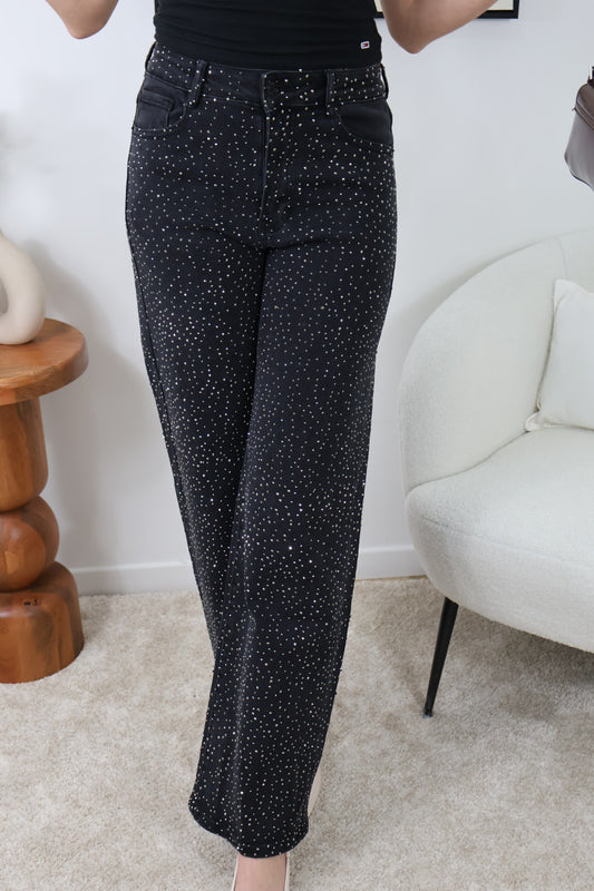 JEAN WIDE LEG STRASS