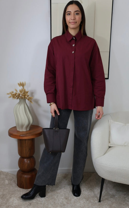 CHEMISE BERGUNDY CAMILLE