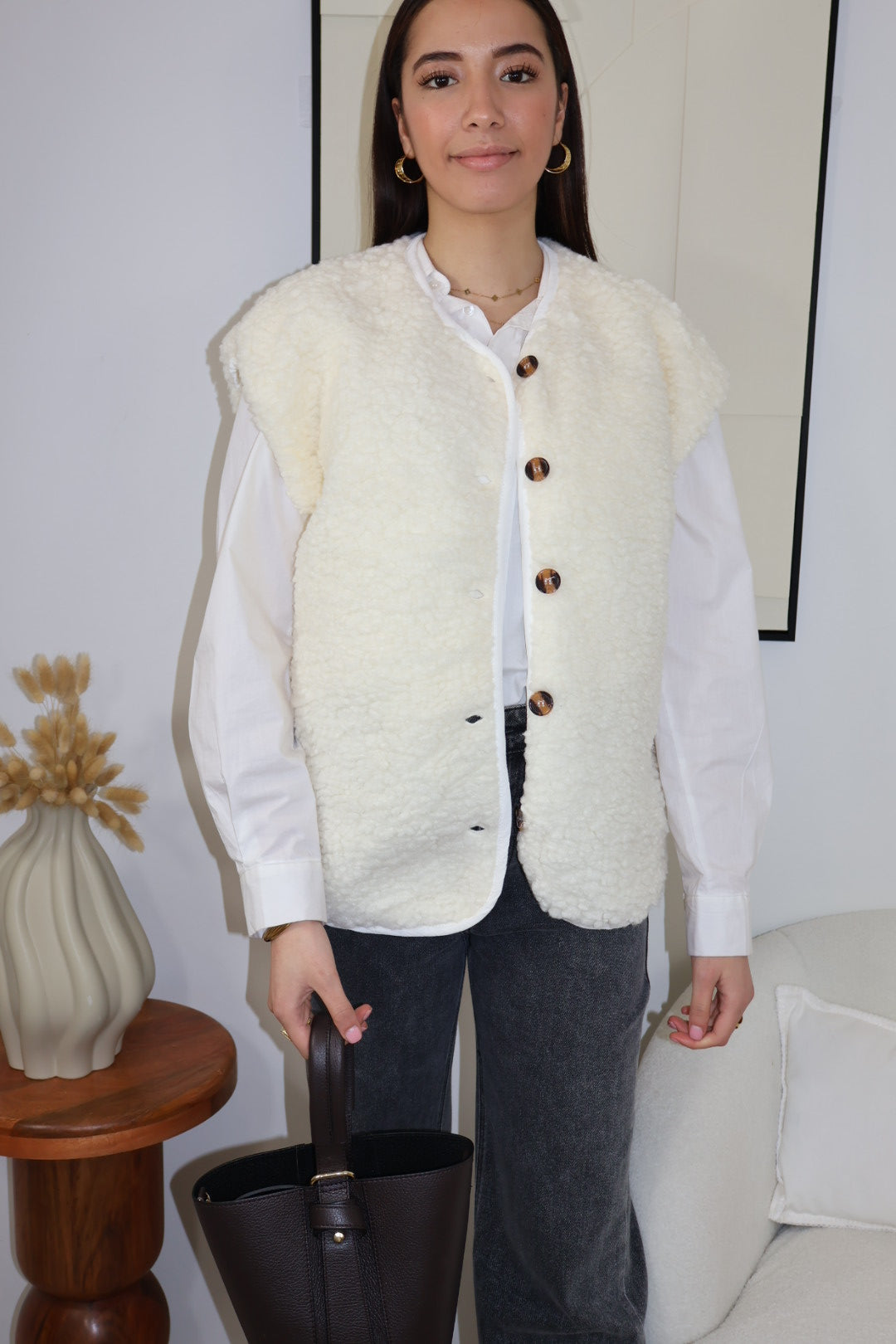 ANDREA ECRU VEST