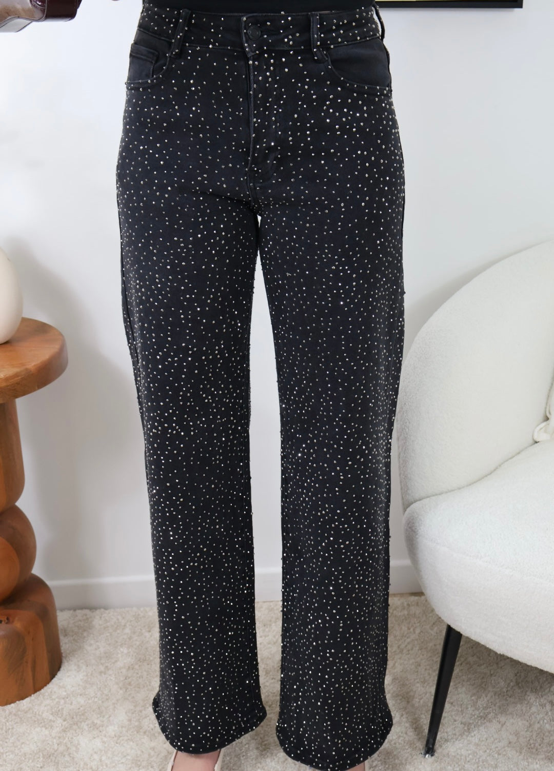JEAN WIDE LEG STRASS
