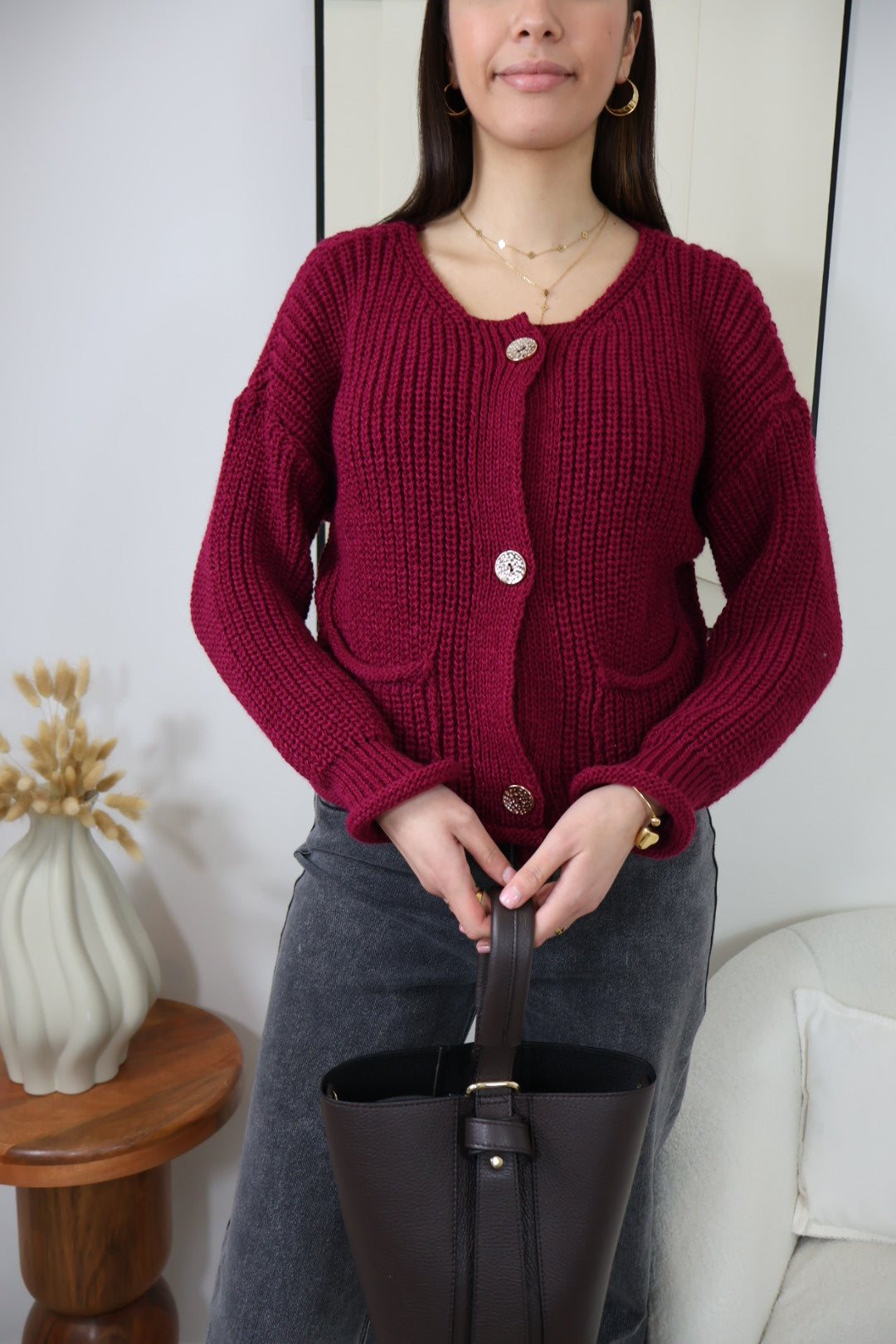 GILET BORDEAUX SIMONA