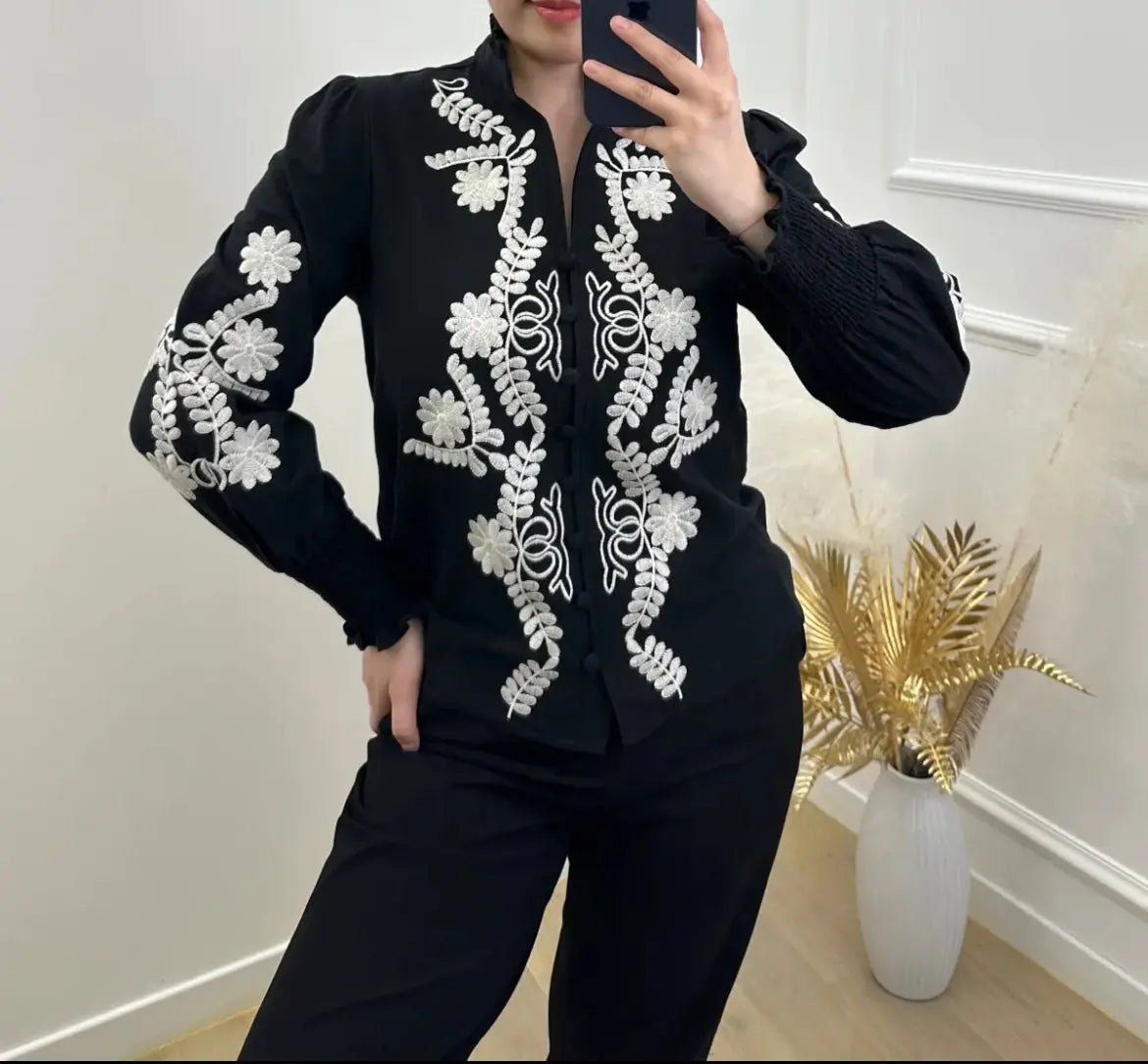 BLOUSE NOIR CÉLINE Noza & Co