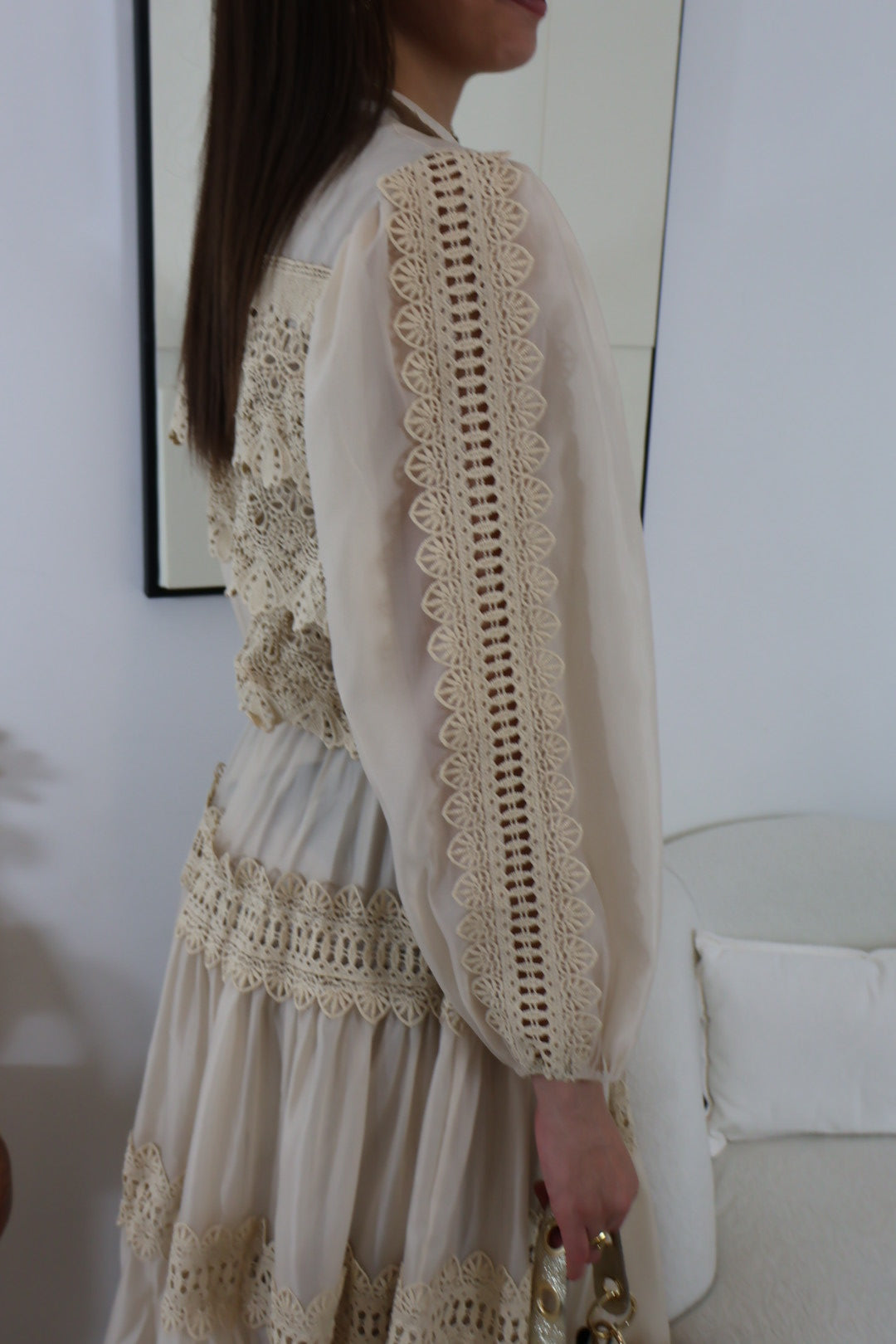 ROBE ORGANZA NUDE