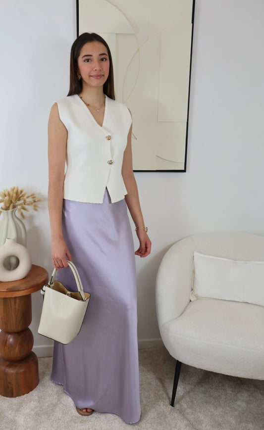 JUPE EXTRA LONGUE ALMA LILAS