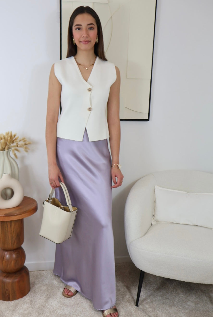JUPE EXTRA LONGUE ALMA LILAS