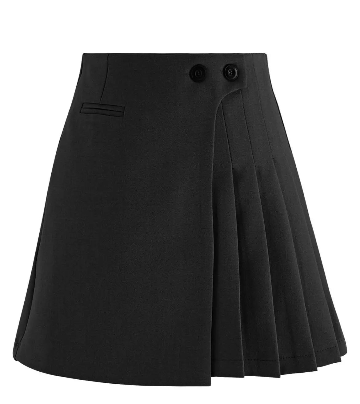 MINI JUPE PLISSÉE À DEUX BOUTONS Noza & Co