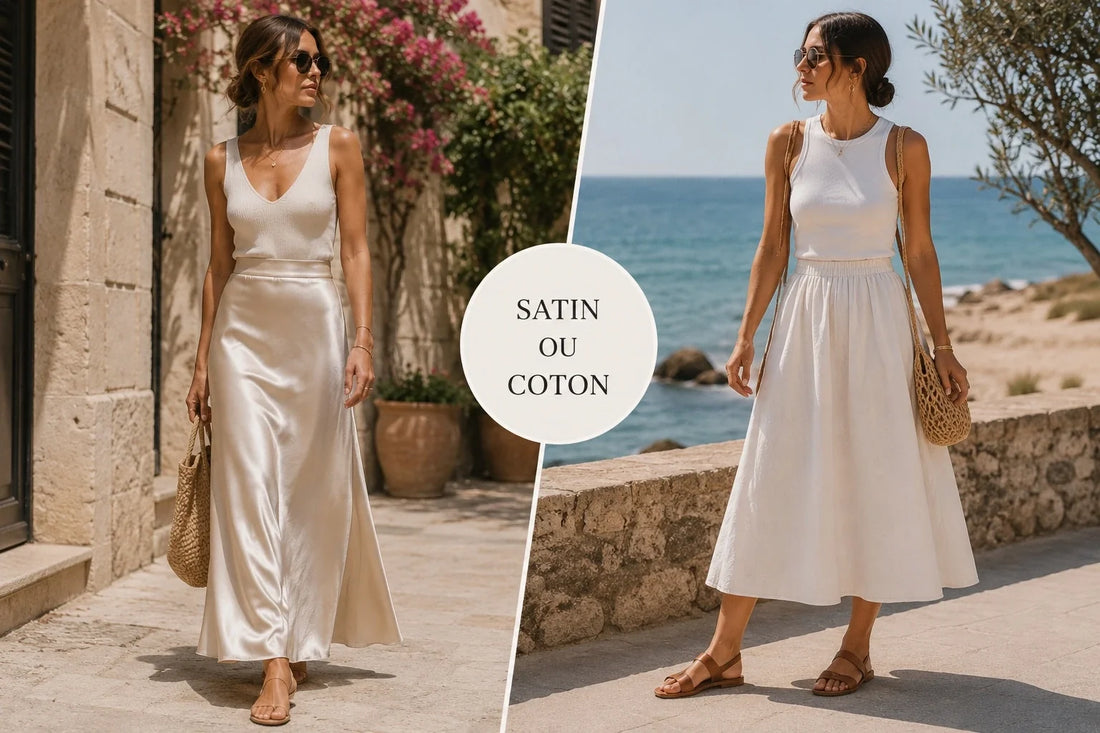 Jupe en satin ou en coton : laquelle choisir cet été