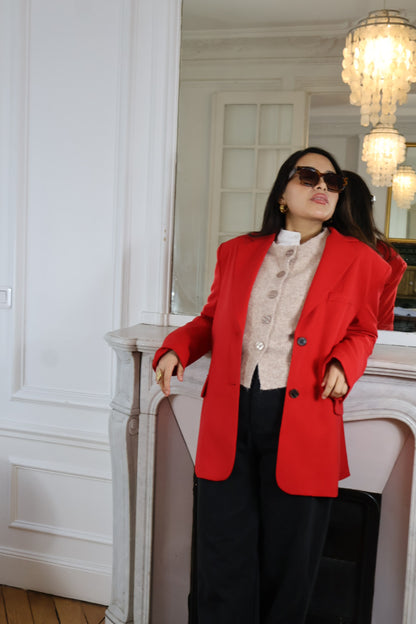 BLAZER OVERSIZE ROUGE