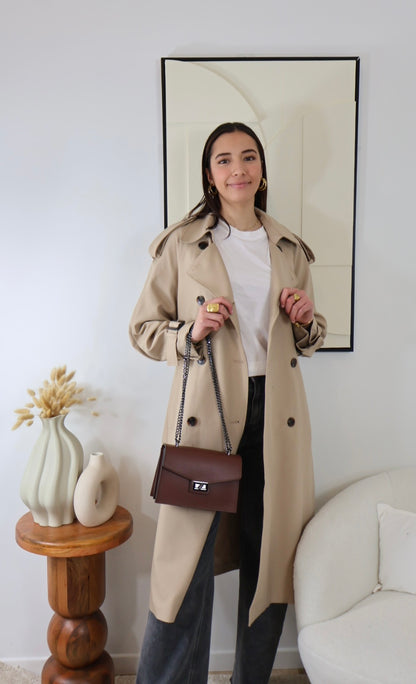 BEIGE/KAMEL-TRENCHCOAT