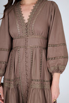 VESTIDO NINA MARRÓN