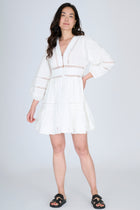 VESTIDO CORTO BLANCO NINA