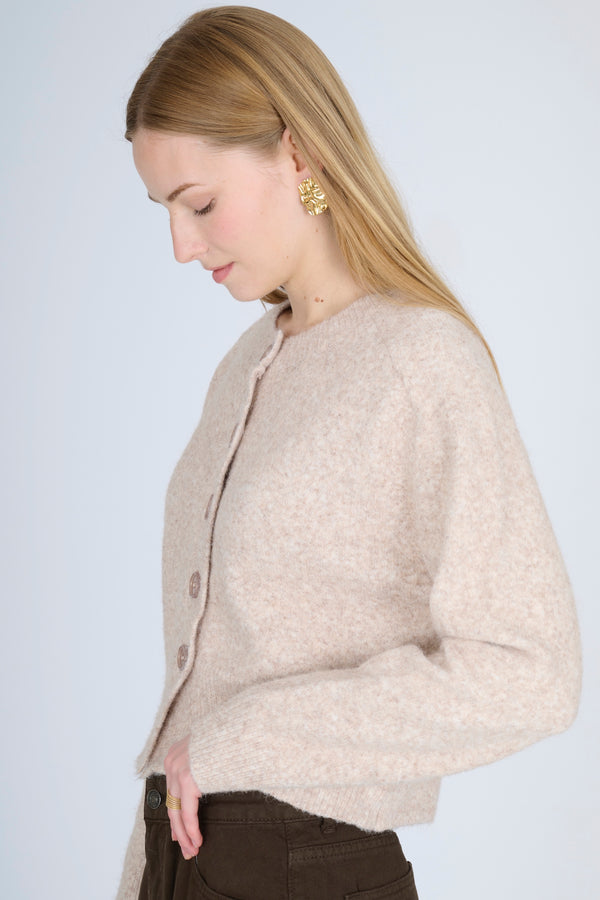 CHALECO DE PUNTO LINE BEIGE
