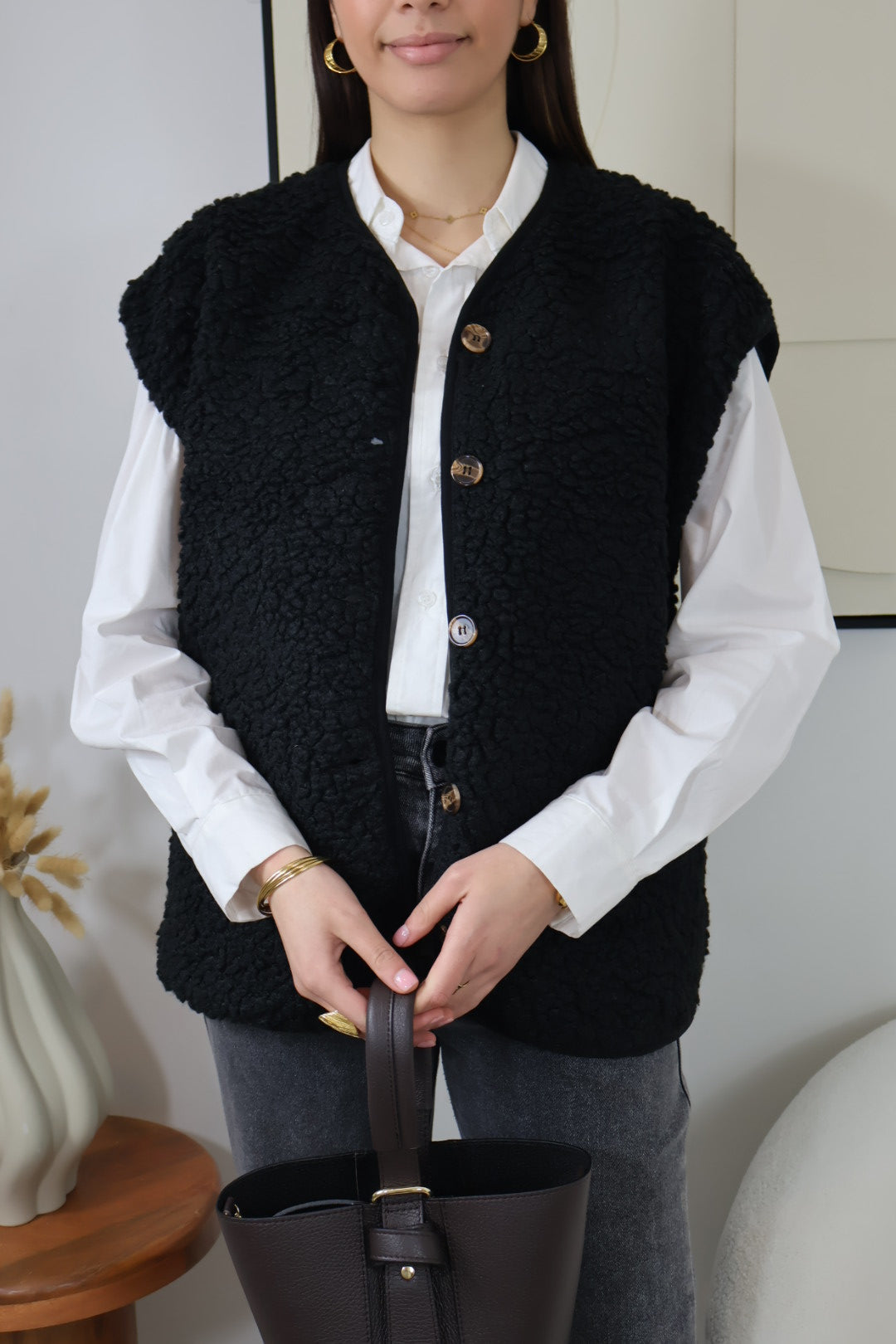 GILET NOIR ANDREA