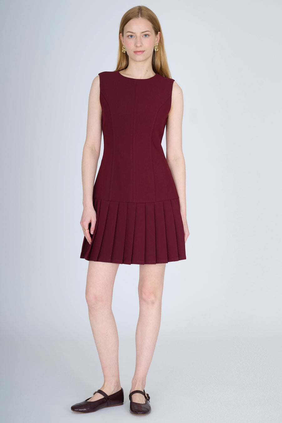 VESTIDO CORTO BORGOÑA