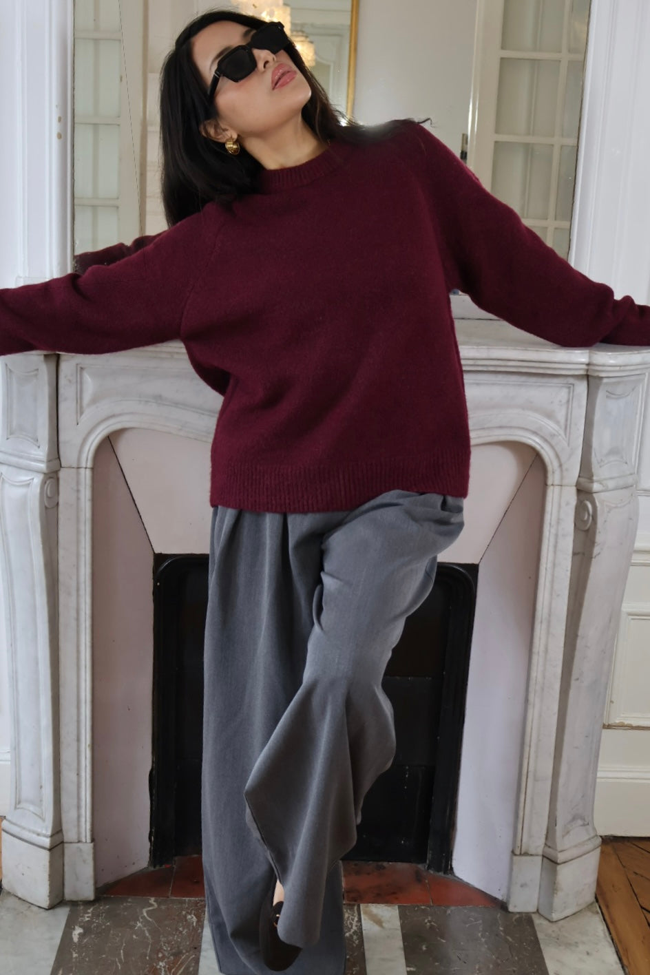 LILLY BORDEAUX SWEATER