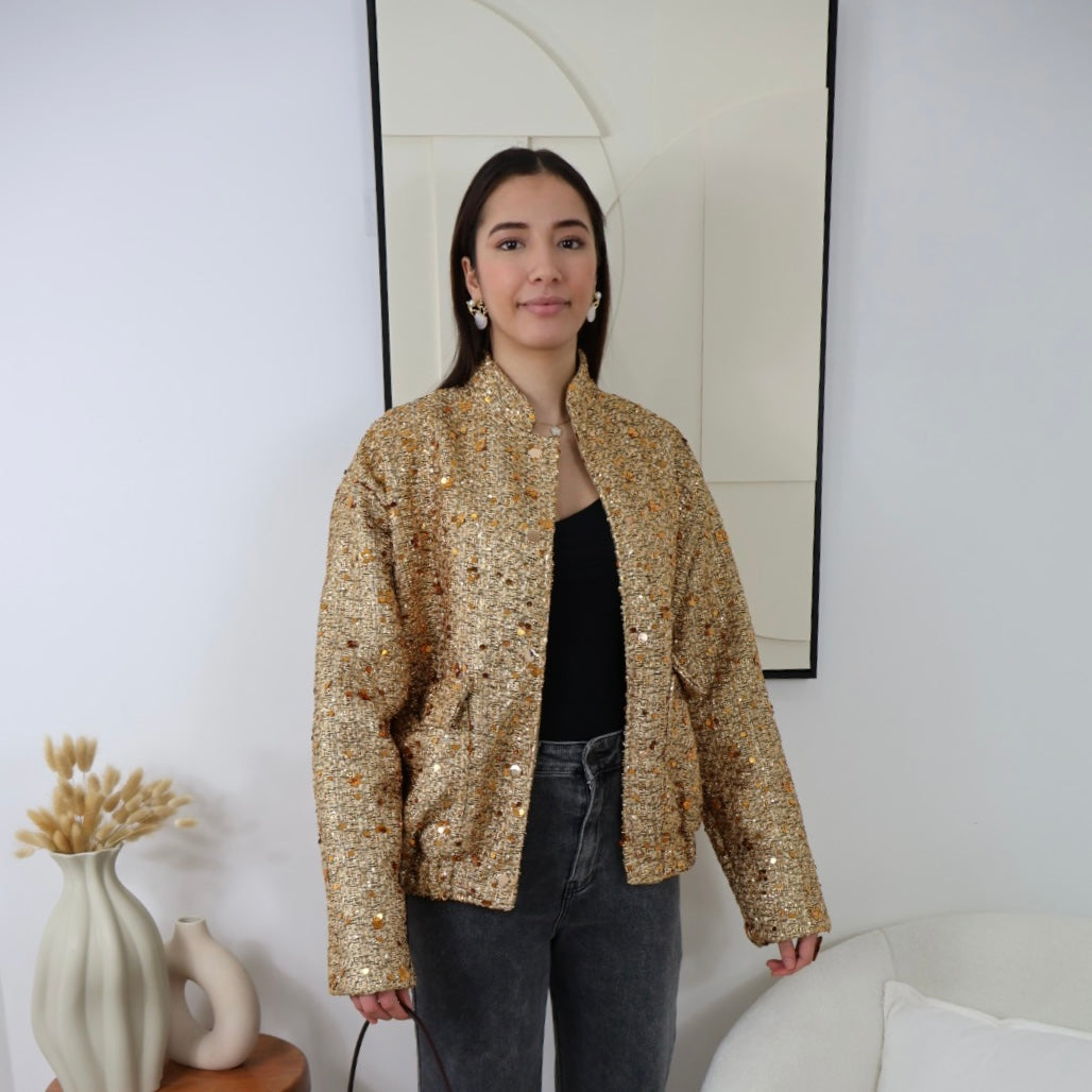 GOLD BOMBERS JACKET