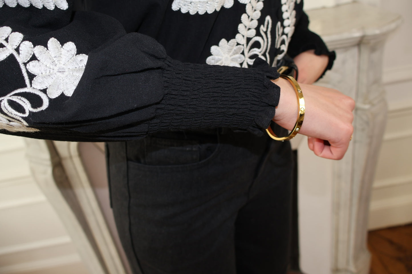 SCHWARZE CÉLINE-BLUSE