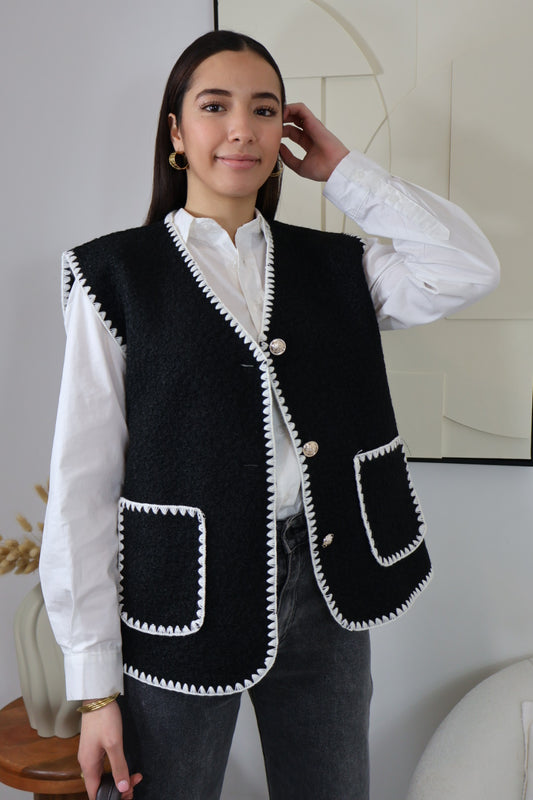GILET NOIR MARIA