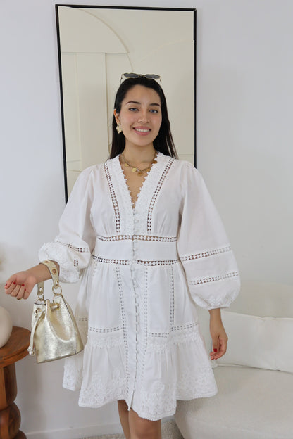 ROBE NINA COURTE BLANCHE