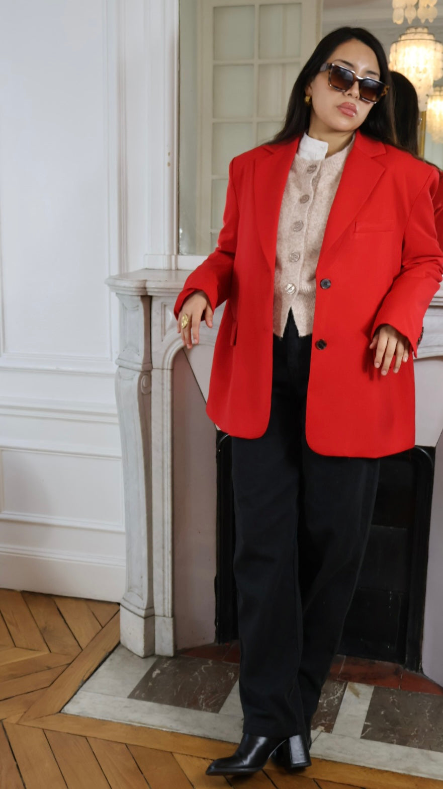 BLAZER OVERSIZE ROUGE