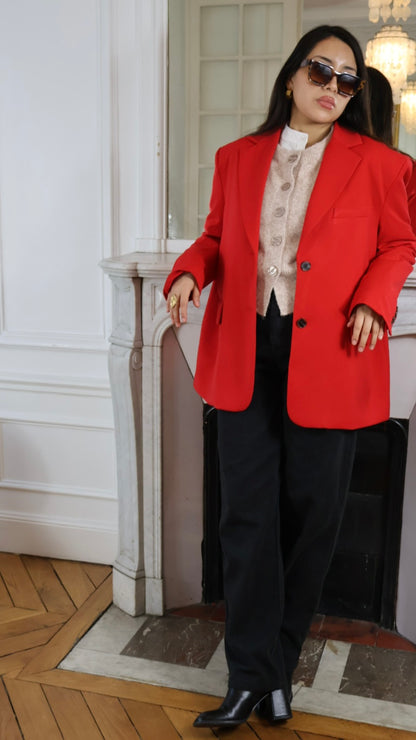 BLAZER OVERSIZE ROUGE