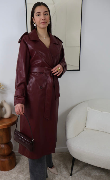 BORDEAUX-TRENCHCOAT
