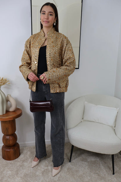 GOLD BOMBERS JACKET