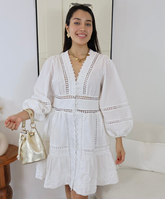ROBE NINA COURTE BLANCHE