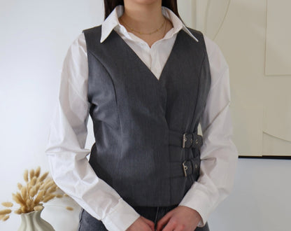 GILET GRIS IRIS