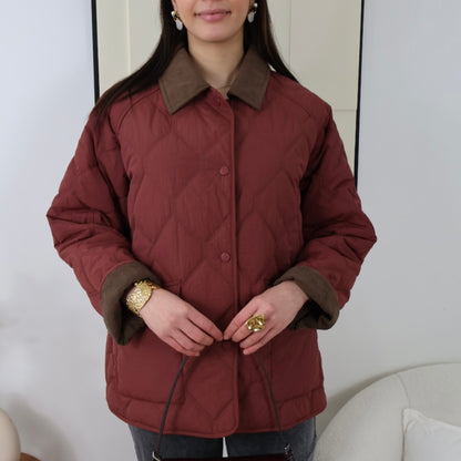 ISABELLA BURGUNDERSTEPPJACKE