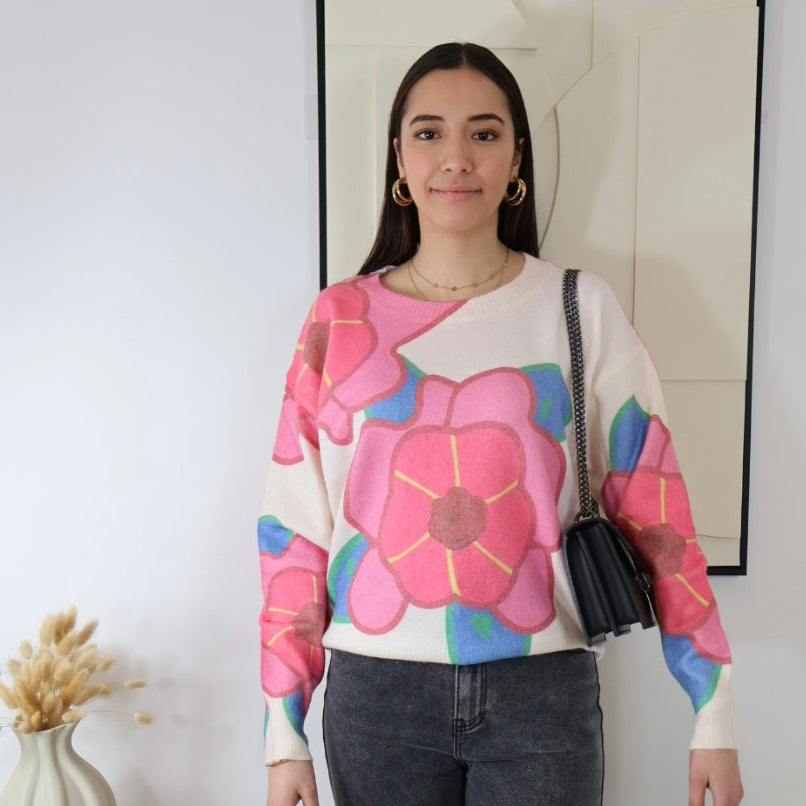 PULL IMPRIMÉ FLORAL