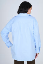 CAMISA DE POPELÍN CELESTE