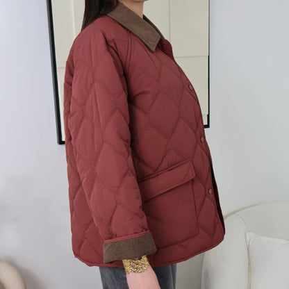 ISABELLA BURGUNDERSTEPPJACKE