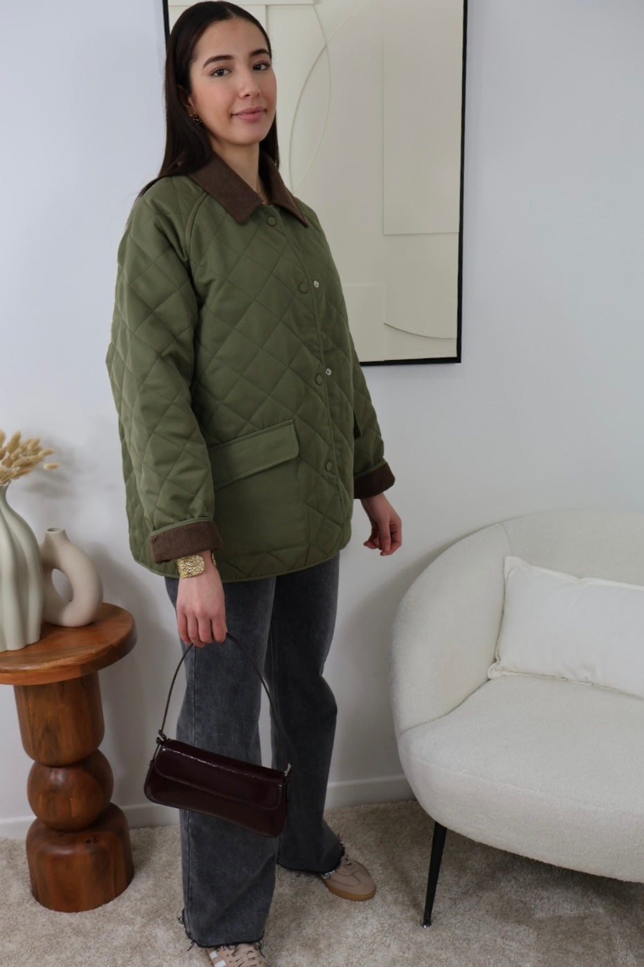 KHAKI-LUNA-STEPPJACKE